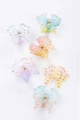 Краб матовий "метелик" зі стразами